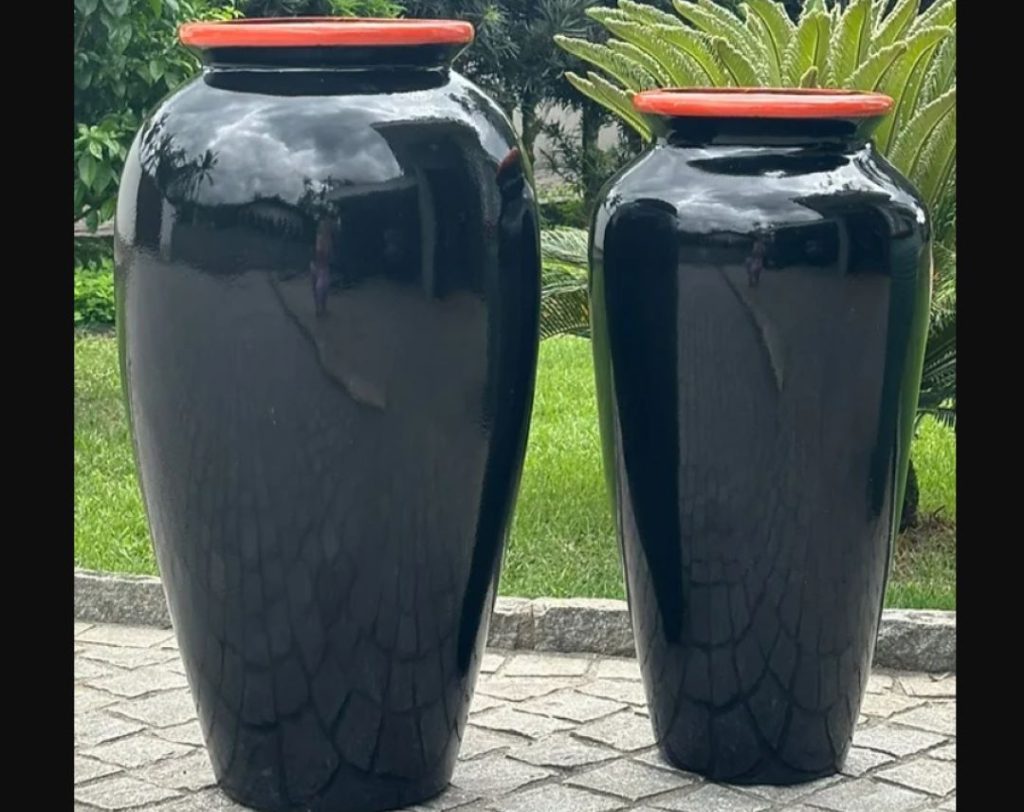 vasos em fibra de vidro